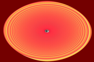 Auge mit Twirl Illustration- Symbol