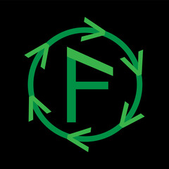 letter F logo icon design