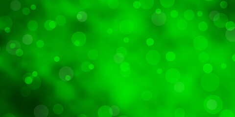 Light Green vector template with circles. Abstract colorful disks on simple gradient background. Pattern for booklets, leaflets.