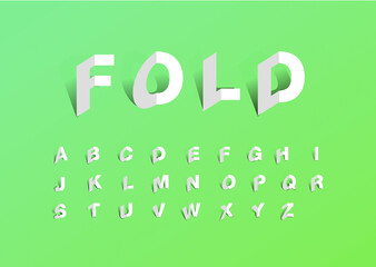 fold typography design vector