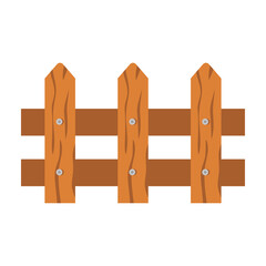 wooden fence icon on white background vector illustration design