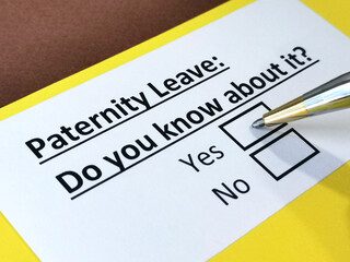 One person is answering question about paternity leave.