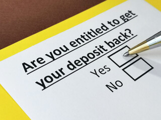 Obraz premium One person is answering question about deposit.