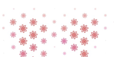 Light Red vector natural artwork with flowers.