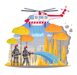 Fire Fighting Helicopter Composition