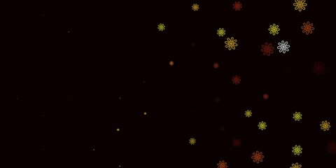 Light Red, Yellow vector natural layout with flowers.