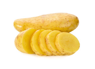 Potatoes isolated on white background.