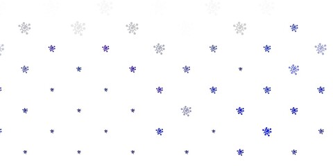 Light BLUE vector template with flu signs.