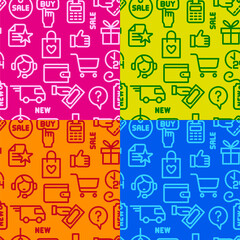 shopping seamless patterns