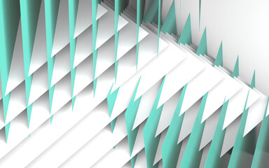 Abstract geometric background, 3d installation
