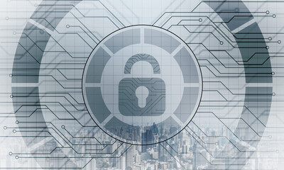 Virtual locking mechanism on background downtown