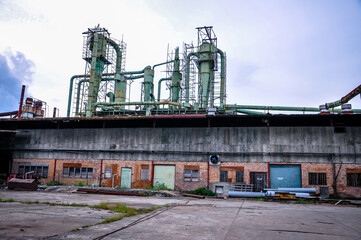 Fototapeta na wymiar The atmosphere of lock down factory 