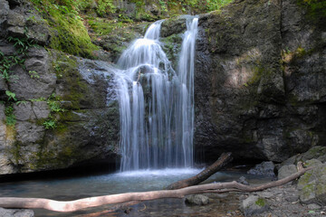 Kravtsovskie waterfalls. Primorsky Krai (Primorye), Far East, Russia.