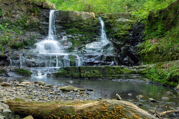 Kravtsovskie waterfalls. Primorsky Krai (Primorye), Far East, Russia.