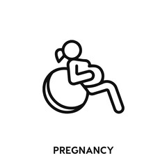 pregnancy icon vector. pregnancy sign symbol.