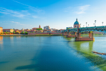 Toulouse, river Haute-Garonne, Midi Pyrenees, southern France.