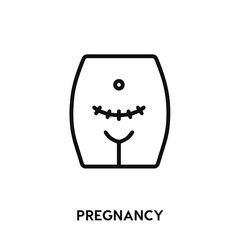 pregnancy icon vector. pregnancy sign symbol.