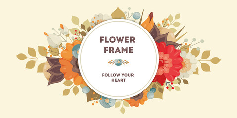 Vintage style flowers can be used as floral frames for invitations, cards, labels, discount cards, sales, for printing on paper and fabric.