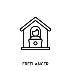 freelancer icon vector. freelancer sign symbol.