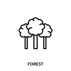 forest icon vector. forest sign symbol.