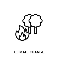 climate change icon vector. climate change sign symbol.