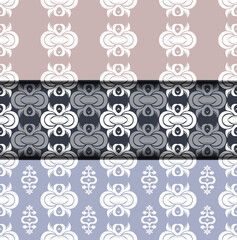 Seamless damask pattern wallpaper. Vintage decor in Victorian surface style. Passtel print surface design