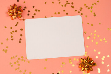 Pink background with golden star