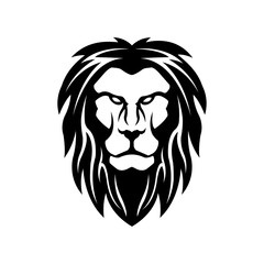 lion head mascot logo vector design template