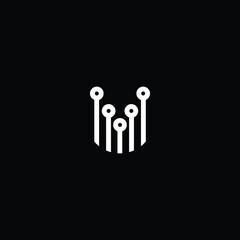  Professional Innovative Technology Initial U logo and UU logo. Letter U UU Minimal elegant Monogram. Premium Business Artistic Alphabet symbol and sign