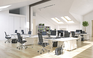 contemporary loft office