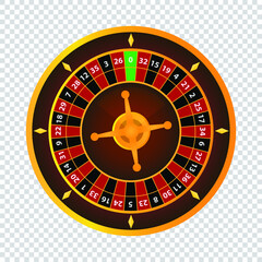 Realistic casino gambling roulette illustration. Gambling concept.