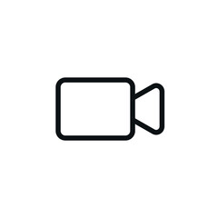Outline Video Icon - Symbol of Film Camera - Play Video Online - Vector
