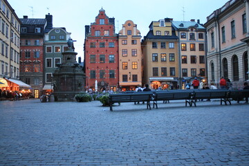 Fototapeta premium Vieille Ville colorée de Stockholm Suède