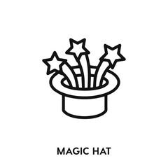 magic hat icon vector. magic hat sign symbol.