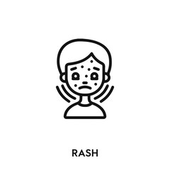 rash icon vector. rash sign symbol.