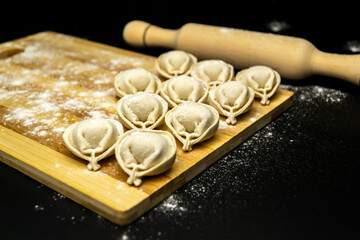 Delicious homemade meat dumplings with minced meat