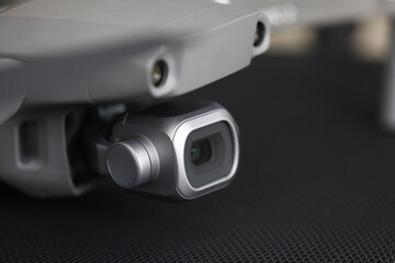 Close-up on table electronic device with camcorder