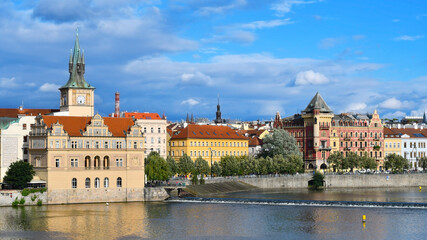 Naklejka premium View of Prague Castle from the bridge