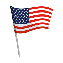 united state of america flag on white background vector illustration design