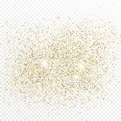 Gold glitter celebratory confetti background