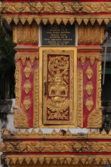 Stupa at a temple in Siamese Lao PDR, Southeast Asia