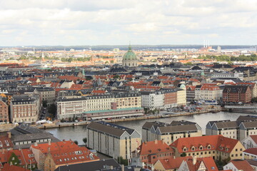Fototapeta na wymiar Vue Panoramique Copenhague Danemark