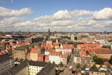 Fototapeta na wymiar Vue Panoramique Copenhague Danemark