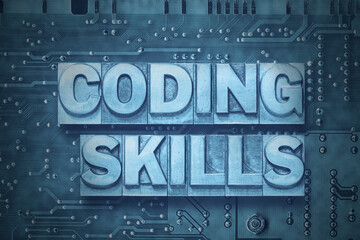 Obraz premium coding skills board
