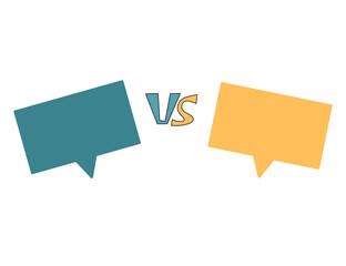 Versus  sign with copy space. VS screen. Decorative battle cover with lettering. Template for banner for competition. Vector illustration.