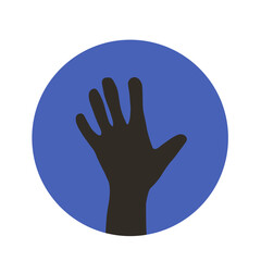 Hand round icon. Deal symbol. Vector illustration.