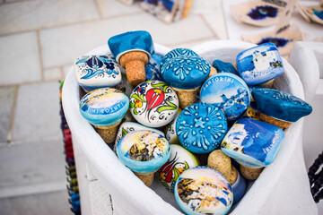 Designer Bottle Cork kept on display for sale. They are one of the most sought after souvenir by the tourist  