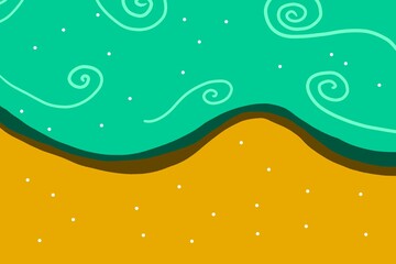 green ocean and beach,abstract background