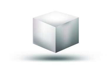 white vector cube. white background. modern. vector illustration. eps 10