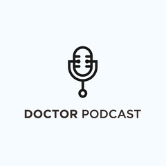 doctor podcast logo. mic logo